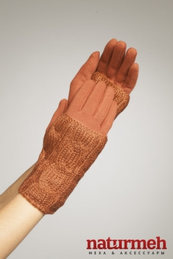 Вязаные трикотажные перчатки